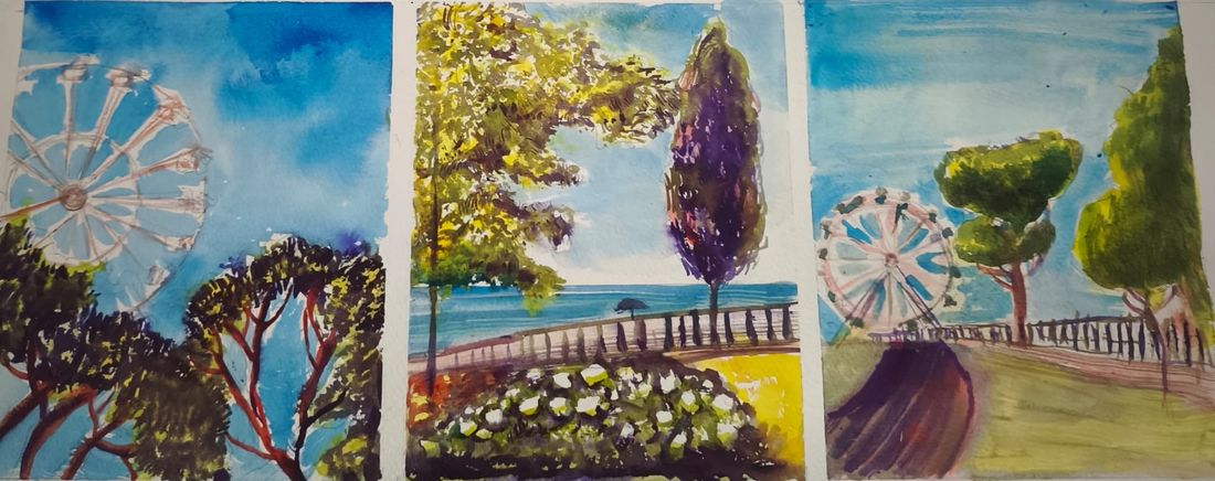 Triptyque — bord de mer
